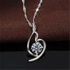 Jin Jiahua Moda Collar de Plata Collar con Colgante Suave Colgante Suave de Curva de Amor Cadena para Clavícula Regalo de Cumpleaños