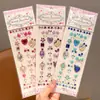 Pegatinas de Diamantes para Niños, Pegatinas de Gemas para Niñas, Pegatinas Faciales de Maquillaje para Escenario, Pegatinas 3D de Cristal para la Frente de Princesa, Pegatinas de Cristal