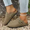 Zapatos Birkenstock de Talla Grande para Comercio Exterior, Slip-On Perezosos para Mujer, Nuevos de Primavera 2026, Planos Versátiles Casuales, Medias Zapatillas Birkenstock