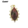 WT-P1975 Retro Clásico Forma de Ojo Borde de Circonita Piedra de Color Collar Pulsera Accesorios para Niña