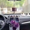 Novo Pingente de Carro de Cristal Transfronteiriço Diamante Suprimentos de Interior de Carro Criativo Pingente Cubo Mágico para Retrovisor de Carro