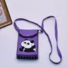 Versão Coreana da Nova Bolsa de Celular de Lã com Tema Panda Vermelho Bolsa de Ombro Transversal Bolsa de Mão Bolsa Flip Bolsa Casual para Passeio