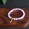 Nueva pulsera china de piedra natural, púrpura, litio, grasa, patrón rojo, piedra solar, bambú rico, anillo único, pulsera de cristal, todo a juego, explosión en vivo.