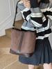 Bolso de Hombro Retro de Alta Gama para Comercio Exterior Transfronterizo, Bolso Cruzado Tipo Cubo de Gran Capacidad, Moderno y Sencillo, Bolso de Alta Gama para el Día a Día