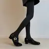 Versión de Piel de Vaca~Nuevo Estilo de Otoño Mary Jane Estilo Francés Lindos Puntera Redonda Poco Profundos de Tacón Alto con Correa Única Zapatos de Piel