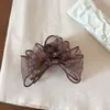 Pinza de Clip con Borde de Gasa Graduada Estilo Coreano Tamaño Mediano Pinza Dulce para el Cabello Peinado de Princesa Estilo Perezoso Pinza de Tiburón para Mujer