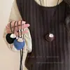 Nuevo Estilo Collar Melard Estampado Leopardo Gamuza Clip para Gafas Billetera Cadena Decorativa Larga Cadena de Sujetador Suave para Mujer