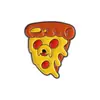 Broche Forma de Dibujo Animado Comida Pizza Helado Cartón de Leche Insignia de Aleación Creativa Colorida Elegante Linda
