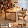 Escritorio de Madera Maciza para Sala de Estar, Mesa de Lectura y Estudio, Escritorio Doble para Uso Doméstico, Escritorio que se Puede Usar en la Sala de Estar, Estación de Trabajo