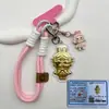 Chaveiro Personalizado com Logo Corporativo em Ouro Puro 999 Corrente para Celular Pingente Criativo para Bolsa Modelo para Transmissão ao Vivo