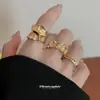 Anillo Abierto Irregular de Guisantes Brillantes Moda Ins Europea y Americana Anillo para el Dedo Versátil Anillo para el Dedo de Lujo Ligero de Alta Calidad para Mujeres