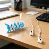 Organizador de Cables Creativo de Dibujos Animados Almacenamiento de Cables de Datos Escritorio Cable de Auriculares con Cable Cable de Carga Atado en Haz de Cables Envoltorio Enrollador