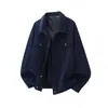 Chaqueta de trabajo vintage multibolsillos, abrigo nuevo de pana para otoño para hombre, top corto versátil casual para exteriores