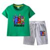 Traje de Verano para Niños y Niñas de Rainbow Friends 2023 Nuevo Conjunto de Dos Piezas de Algodón de Manga Corta y Pantalones Cortos de Dibujos Animados para Niños