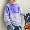 Sudadera de nuevo estilo para niños, de manga larga, fina, elegante, cuello redondo, capa base para niños de mediana y mayor edad, adecuada para primavera, otoño e invierno, con forro polar