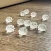 Estoque Antigo de Décadas Atrás, Cristal Branco Natural Esculpido à Mão oco Acessório de Sino Vajra, Pedra Dzi de Cristal Único