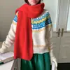 Bufanda de Lana Nueva para Mujer Otoño e Invierno, Color Sólido, Longitud Media, Calentador de Cuello Punto Lingote, Accesorio Suave y Cálido para Protección contra el Frío
