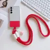 Cordón cruzado para teléfono móvil, cadena para colgar con diseño de dibujos animados tejido a la moda, con clip, funda para teléfono móvil fuerte y duradera, cordón anti-pérdida