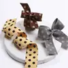 Cinta de sarga de puntos de onda pequeña, material para pinza de accesorios para el cabello DIY, lazo, flores para hornear, embalaje, cinta floral decorativa