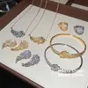 Aretes de Pluma con Circonita Brillante Estilo Corte Austriaco, Aretes de Moda y Lujosos con un Toque de Alta Gama para Mujer