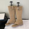 Sandalias de Verano 2026 Estilo Nuevo Chica Picante Botín Sandalias Vaqueras Occidentales con Aumento de Altura, Sandalias de Cuña Únicas con Punta de Tira para Mujer