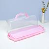Caja de Almacenamiento para Pan Tostado y Pastel Estilo Nórdico, Portátil, Transparente, a Prueba de Polvo, con Tapa