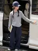 Conjunto de otoño para niña estilo coreano: polo y pantalón cargo, nuevo conjunto de dos piezas primavera y otoño, top de manga larga y pantalón de pierna ancha