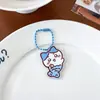 Chaveiro Acrílico Transparente Corrente de Contas Suporte Anime Pingente Desenho Animado DIY Anel de Chaveiro Periférico