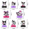 Adornos de Panal Tema Kuromi Suministros para Fiesta de Cumpleaños Decoración de Escritorio Mesa de Comedor Fiesta Adornos de Papel de Panal para Mesa