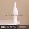 Porcelana Azul y Blanca Pintada a Mano DIY Jarrón Pintado Hecho a Mano Cerámica Blanca en Blanco Pintura por Transferencia de Agua Mármolado Cuerpo Liso Jarrón Arte Cerámica