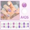 Usando Unha Unha Mistura Unhas Francesas ins Aurora Removível Fake Nail Bow Frosted Ice Clear