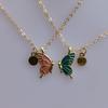 Nuevo collar de mariposa con colgante de aceite para buenos amigos, estilo europeo y americano. Collares de mariposa con deseos transfronterizos para mejores amigos.