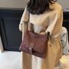 Bolso de mujer estilo universitario coreano 2024, bolso de hombro retro esmerilado de nicho, bolso cruzado de moda para todo tipo de combinaciones, bolso cuadrado pequeño de moda.