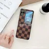 Case de celular dobrável oppofinn2flip com padrão xadrez xadrez criativo e simples, capa protetora com padrão de couro