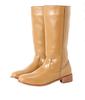Botas Altas para Mujer Estilo Británico Retro Botas Altas hasta la Rodilla para Mujer Botas de Caballero de Una Pierna Botas Largas para Mujer Otoño e Invierno