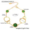 Diseño de Rueda de la Fortuna Oro de 18 Quilates Acero Inoxidable Tobillera Colorida Nicho Elegante Versátil Verano Lujo Accesible Tobillera Joyería para el Pie