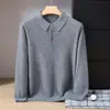 Camiseta interior de punto de cachemira, moderna y apropiada para negocios, suave y cómoda, nuevo estilo otoño/invierno, corte holgado, diseño elegante para hombre