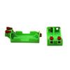 Ejjh693121 Caja de Abrazadera Verde de Dos Secciones Interruptor de Dos Secciones Caja de Abrazadera de Batería Cable de Abrazadera Flexible con Abrazadera y Extracción