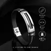 Pulsera de moda con cadena de patrón de serpiente electrochapada en color acero puro transfronteriza europea y americana, pulsera de silicona de acero de titanio, accesorio de alta gama para hombre