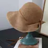 Sombrero de Pescador Plegable Liangfang de Uso Múltiple con Copa Redonda para Mujer, Sombrero de Paja de Verano con Cuerda, Protección Solar para Salidas
