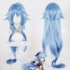 Cardamomo Genshin Ganyu Peluca Cos Azul Degradado Cola 100cm Anime Cos Peluca Estilo Degradado