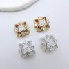 Cobre Chapado en Oro Incrustado con Circonita Cuentas Espaciadoras de Múltiples Agujeros Pulsera de Cristal Hecha a Mano para Bricolaje Collar de Perlas Joyería Accesorios de Cuentas