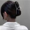 Grab Clip Cabelo Grande Multi-prata Metal Banho Hairpin Geométrico Grab Hairpin Clip Headwear Coreia do Sul Shark Clip