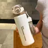 Nueva taza de agua con rociador de acero inoxidable 316 de doble uso, taza térmica para hombres y mujeres, taza deportiva portátil de alta estética con popote