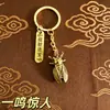 Chaveiro pingente de liga metálica estilo étnico chinês, acessórios de metal para homens e mulheres, itens decorativos para bancas de rua atacado