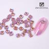 Nuevo color moca púrpura loto uña diamante de forma especial color gelatina diamante plano uña joyería DIY uña Pedrería