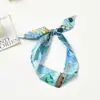 Pañuelo de Seda Pequeño Largo Estrecho Corto para Mujer, Estilo Francés Retro, Primavera y Otoño, Cinta para Atar Bolsos, Diadema, Decoración de Serpentina, Pañuelo Delgado