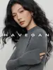 Yu Jian HAVEGAN / Camiseta Base de Tricô Feminina de Inverno com Gola Alta Meia Slim Fit Toque Macio Elástica