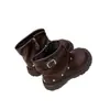 Botas para niña 2026 otoño nueva moda estilo británico Botas Martin para niños, botas de cuero de suela blanda retro para niñas, tallas medianas y grandes