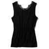 Colete de seda tricotado feminino de verão para usar por baixo versátil elástico justo modelador sexy de renda sem mangas colete camisola